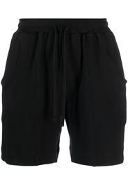 STYLAND drawstring-waistband organic-cotton shorts - Nero