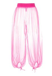 STYLAND semi-sheer tulle cropped trousers - Rosa