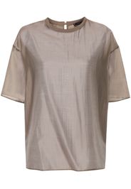 STYLAND T-shirt semi trasparente - Grigio