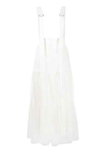 Sueundercover Gonna Suspender con strato in tulle - Bianco