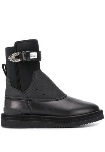 perforated panel ankle boots