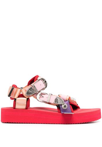 buckle-embellished flatform sandals