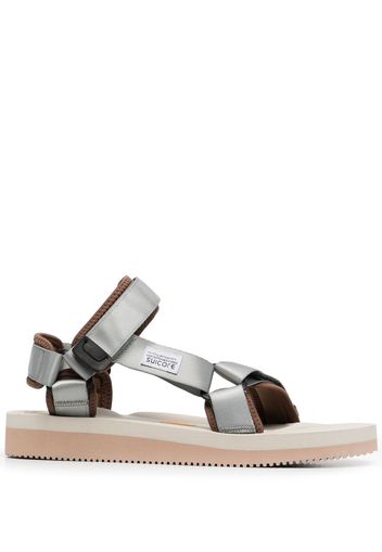 Suicoke touch-strap flat sandals - Grigio