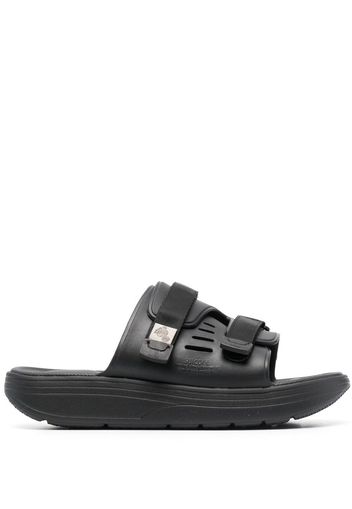 Suicoke blue-strap flat sandals - Nero