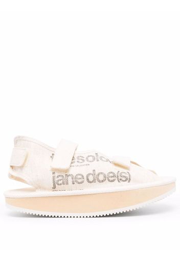 Suicoke stamped canvas sandals - Toni neutri