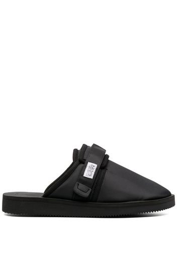 Suicoke logo patch slippers - Nero