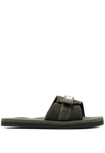 Suicoke Sandali slides Padri con doppia chiusura a strappo - Verde