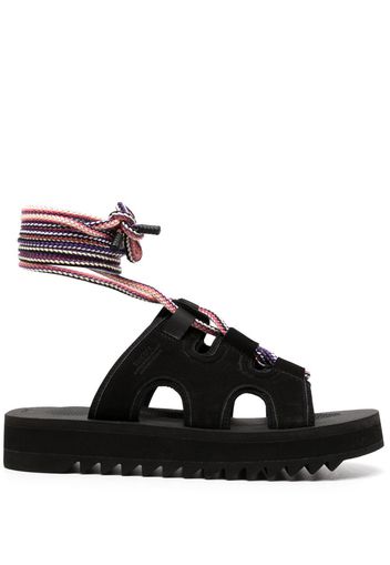 Suicoke Sandali a punta aperta chunky - Nero