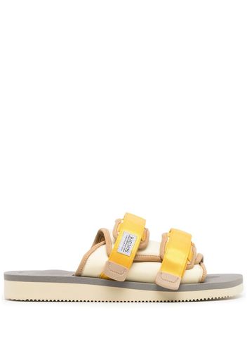 Suicoke Sandali slides con chiusure a strappo - Giallo