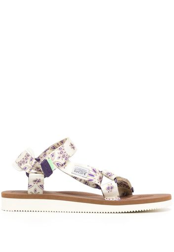 Suicoke Sandali DEPA-Cab con stampa paisley - Bianco