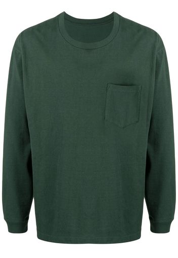 Suicoke T-shirt girocollo a maniche lunghe - Verde