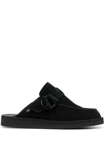 Suicoke buckle-strap leather mule sandals - Nero