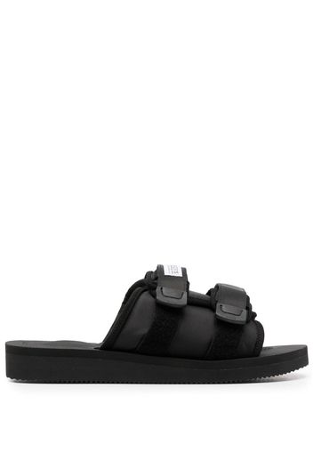 Suicoke Sandali slides con applicazione - Nero