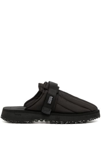 Suicoke Slippers con punta tonda Zavo - Nero