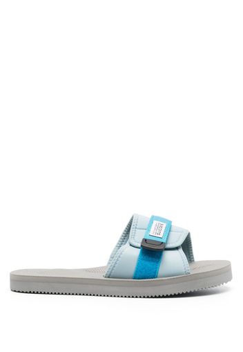 Suicoke Padri logo-patch slides - Blu