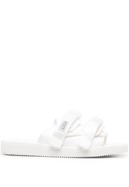 Suicoke logo touch-strap slides - Bianco