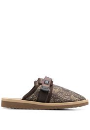 Suicoke Slippers con stampa paisley - Marrone