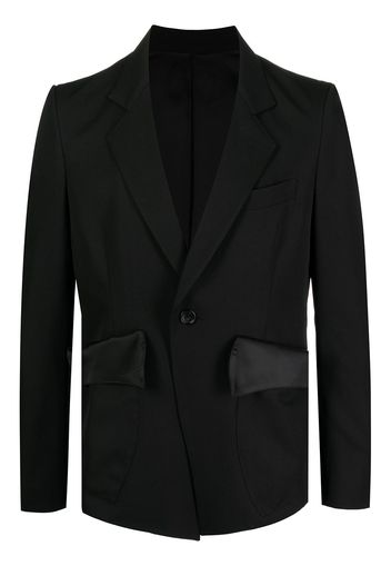 sulvam slash single-button blazer - Nero