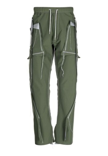 sulvam panelled nylon trousers - Verde