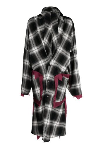 sulvam asymmetric plaid-check blazer - Nero