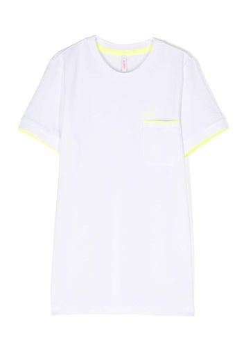 Sun 68 logo-embroidered T-shirt - Bianco