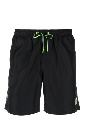 Sundek logo-patch elasticated swim shorts - Nero