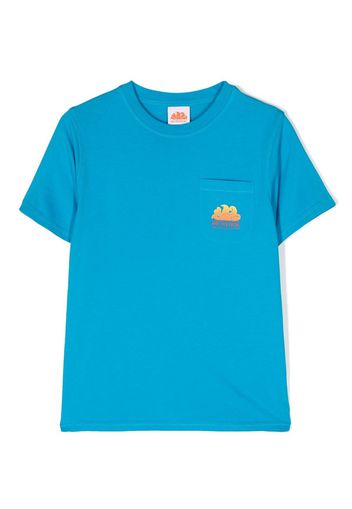 Sundek logo-print cotton T-shirt - Blu