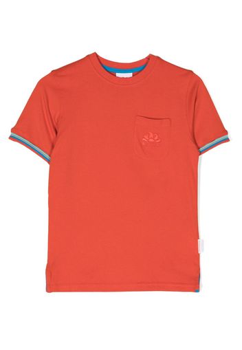 Sundek logo-embroidered cotton T-shirt - Arancione