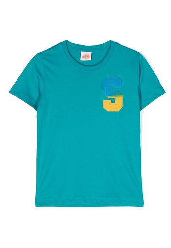 Sundek logo-patch cotton T-shirt - Blu