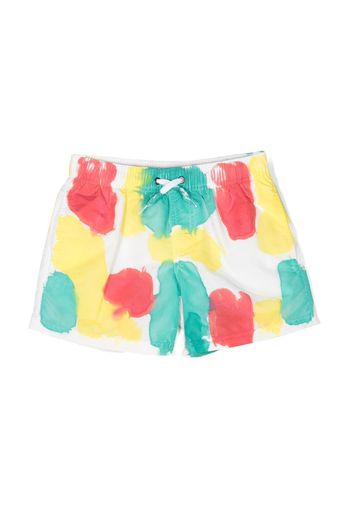 Sundek abstract-print swim shorts - Bianco