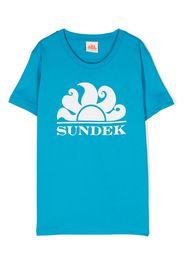 Sundek logo-print cotton T-shirt - Blu