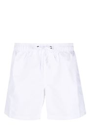 Sundek logo-patch striped swim shorts - Bianco