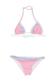 Sundek gingham-pattern halterneck bikini set - Rosa