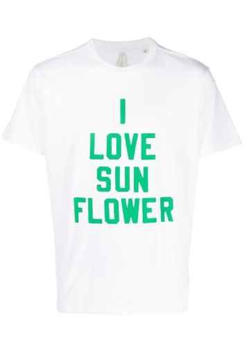 Sunflower graphic logo-print T-shirt - Bianco