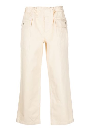 Sunflower elasticated-waist cropped cotton trousers - Toni neutri