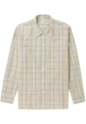 Sunflower check-print button-up shirt - Toni neutri