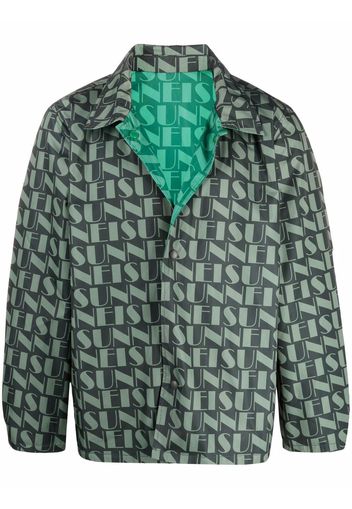 Sunnei logo-print reversible jacket - Verde