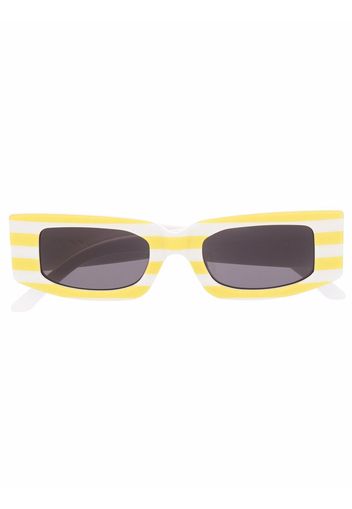 Sunnei square-frame striped sunglasses - Giallo