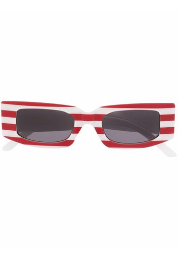 Sunnei square-frame striped sunglasses - Rosso