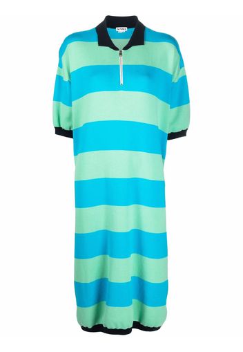 Sunnei striped knit polo dress - Verde