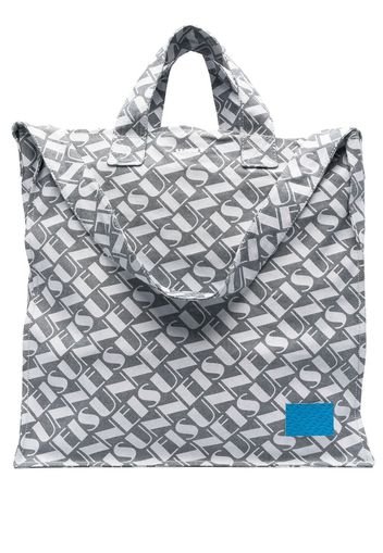 Sunnei all-over logo-print tote bag - Bianco