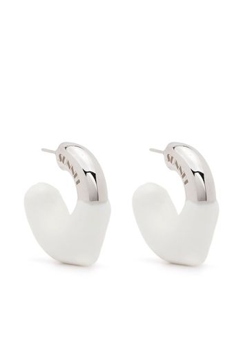 Sunnei Rubberized Small Earrings - Argento