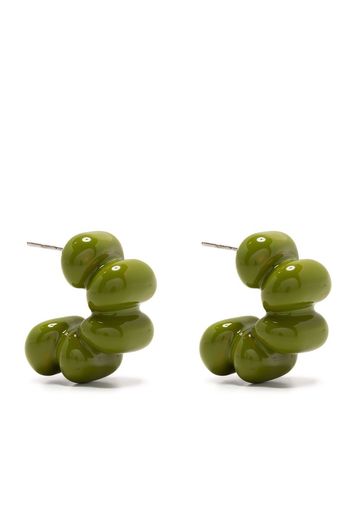 Sunnei sculptural hoop earrings - Verde