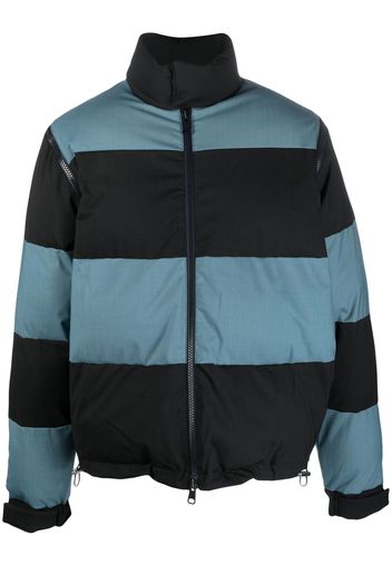 Sunnei striped puffer jacket - Blu