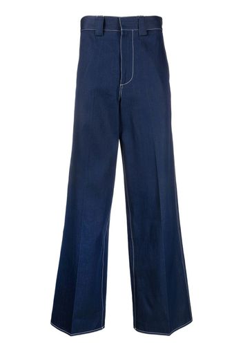 Sunnei wide-leg long jeans - Blu