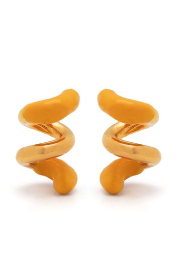 Sunnei Rubberized Small Earrings - Oro