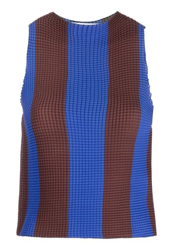 Sunnei striped sleeveless cropped top - Blu