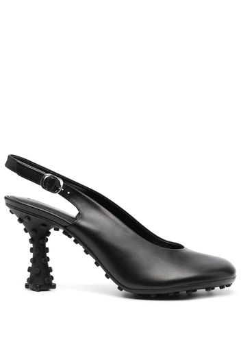 Sunnei 90mm round toe leather pumps - Nero