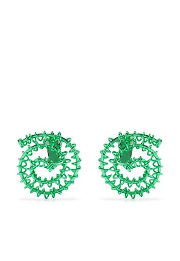 Sunnei spiral-bound circular-design earrings - Verde