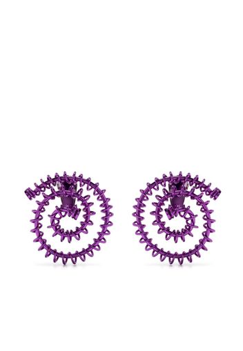 Sunnei spiral-bound circular-design earrings - Viola